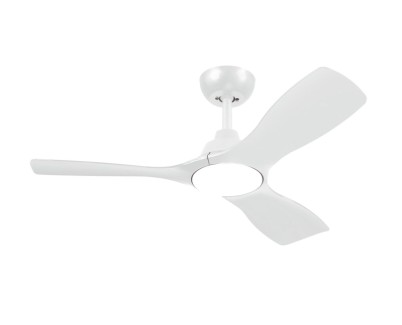 Philips Olas Fan Ceiling Ventilador de Techo con Luz LED Hasta 6500K - Aspas Fijas - 30W Ventilador + 24W Luz - Mando a Distancia - Color Blanco