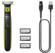 Philips OneBlade 360 QP2724 Recortadora Facial Inalambrica - Cuchilla 360 Flexible para Seguir los Contornos - Peine Guia Ajustable 5 en 1 - Tecnologia OneBlade 12000 Mov/min - Uso en Seco y Mojado - Autonomia 45min