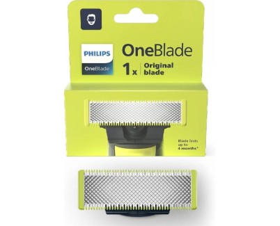 Philips OneBlade QP210/51 Cuchilla de Repuesto Original - Compatible con Todos los Mangos OneBlade y OneBlade Pro - Resistente al Agua IPX7