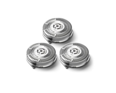 Philips Pack de 3 Cabezales de Recambio para Afeitadoras Serie 5000 - Cuchillas Autoafilables - Seguimiento de Contornos - Color Acero