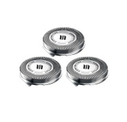 Philips Pack de 3 Cabezales de Recambio para Afeitadoras Series 1000 y 3000 - Cuchillas Autoafilables - Seguimiento de Contornos - Color Acero