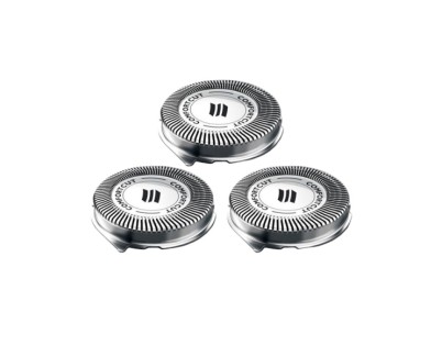 Philips Pack de 3 Cabezales de Recambio para Afeitadoras Series 1000 y 3000 - Cuchillas Autoafilables - Seguimiento de Contornos - Color Acero