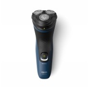 Philips S1151/00 Afeitadora Electrica Series 1000 Wet & Dry - 3 Cabezales Flexibles 3D - Afeitadora 100% Lavable IPX7 - Uso Inalambrico 40min - Carga 8h - Mango Ergonomico