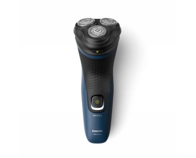 Philips S1151/00 Afeitadora Electrica Series 1000 Wet & Dry - 3 Cabezales Flexibles 3D - Afeitadora 100% Lavable IPX7 - Uso Inalambrico 40min - Carga 8h - Mango Ergonomico