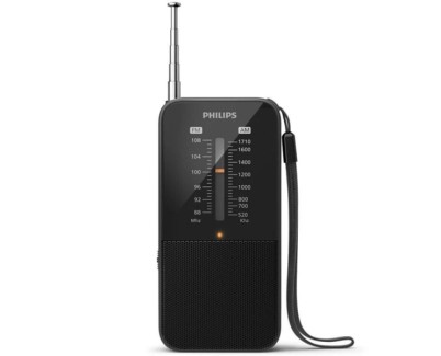Philips TAR1509 Radio Portatil FM/AM Anal&oacute;gica - Sintonizacion Manual con Antena Telescopica - Indicador LED de Se&ntilde;al - Funcionamiento con 2 Pilas AAA - Puerto Jack 3.5mm para Auriculares