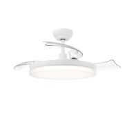Philips Tynl Retractable Fan Ceiling Ventilador de Techo con Luz LED Hasta 5500K - Aspas Retractiles - 35W Ventilador + 28W Luz - Mando a Distancia - Color Blanco