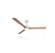 Philips Velyx Ceiling Ventilador de Techo con Luz LED Hasta 6500K - Aspas Fijas - 32W Ventilador + 24W Luz - Mando a Distancia - Color Blanco/Madera