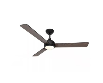 Philips Velyx Ceiling Ventilador de Techo con Luz LED Hasta 6500K - Aspas Fijas - 32W Ventilador + 24W Luz - Mando a Distancia - Color Negro/Madera
