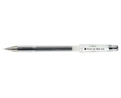 Pilot Boligrafo de Gel G-Tec C4 - Extra Fino - Recargable - Punta de Bola 0.4mm - Trazo 0.2mm - Color Negro