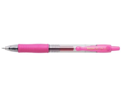 Pilot Boligrafo de Gel G2 Rollerball Retractil - Recargable - Punta de Bola Redonda 0.7mm - Trazo 0.32mm - Grip Ergonomico - Color Rosa