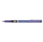 Pilot Boligrafo de tinta liquida V5 HI-Tecpoint Rollerball - Punta fina de aguja 0.5mm - Trazo 0.3mm - Color Violeta
