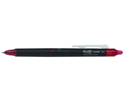 Pilot Frixion Point Clicker 0.5 Boligrafo Retractil de Tinta Termosensible - Borrable - Punta Fina 0.5mm - Trazo 0.25mm - Grip De Agarre - Color Rojo