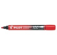 Pilot Rotulador Permanente 100 - Punta de Bala 4,5mm - Trazo 1mm - Color Rojo
