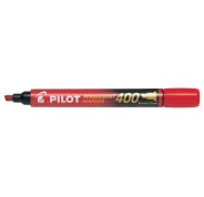 Pilot Rotulador Permanente 400 - Punta Biselada 4,5mm - Trazo 4mm - Color Rojo