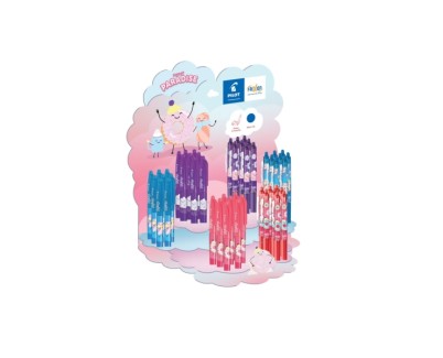 Pilot Sweet Paradise Expositor de 24 Boligrafos Frixion Ball + 24 Boligrafos Frixion Ball Clicker - Borrables - Recargables - Tinta Azul - Colores Surtidos