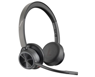 Plantronics/Poly Voyager 4320 UC M Auriculares con Microfono Bluetooth - Almohadillas Acolchadas - Controles en Auricular- Color Negro