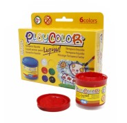 PlayColor Basic Liquid Pack de 6 Temperas 40ml - No Ondula el Papel - Gran Viscosidad - Alta Opacidad - Colores Surtidos