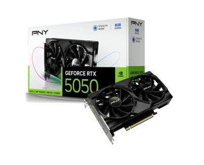 PNY GeForce RTX 5050 Tarjeta Grafica 8GB GDDR6 Dual Fan, 1X HDMI, 3X DisplayPorts