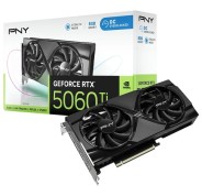 PNY GeForce RTX 5060 Ti Tarjeta Grafica 8GB GDDR7 Overclocked Dual Fan Reflex 2 AI NVIDIA DLSS4