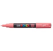 Posca PC-1M Marcador de Pintura - Punta Conica 0.7mm - Tinta Base al Agua - Resistente a la Luz - Color Rosa Coral