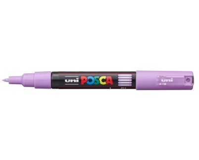 Posca PC-1M Marcador de Pintura - Punta de Poliester Conica 0.7mm - Tinta Base al Agua - Resistente a la Luz - No Permanente - Color Lavanda