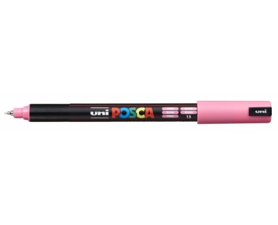 Posca PC-1MR Marcador de Pintura - Punta Roller de Fibra 0.7mm - Tinta Base al Agua - No Permanente - Resistente a la Luz - Color Rosa