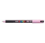 Posca PC-1MR Marcador de Pintura - Punta Roller de Fibra 0.7mm - Tinta Pigmentada Base al Agua - Linea Extrafina - Resistente a la Luz - Color Rosa Claro