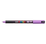 Posca PC-1MR Marcador de Pintura - Punta Roller de Fibra 0.7mm - Tinta Pigmentada Base al Agua - Resistente a la Luz - No Permanente - Color Lavanda
