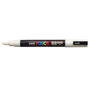 Posca PC-3M Marcador de Pintura Base al Agua - Punta Conica de Poliester 0.9-1.3mm - Linea Fina - Resistente a la Luz - Color Marfil