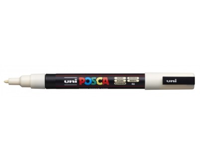 Posca PC-3M Marcador de Pintura Base al Agua - Punta Conica de Poliester 0.9-1.3mm - Linea Fina - Resistente a la Luz - Color Marfil