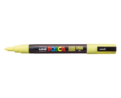 Posca PC-3M Marcador de Pintura - Punta Conica 0.9-1.3mm - Tinta Base al Agua - Resistente a la Luz - Color Amarillo Sol