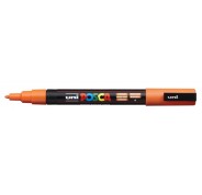 Posca PC-3M Marcador de Pintura - Punta Conica 0.9-1.3mm - Tinta Base al Agua - Resistente a la Luz - Color Naranja