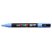 Posca PC-3M Marcador de Pintura - Punta Conica 0.9-1.3mm - Tinta Base al Agua - Resistente a la Luz - No Permanente - Color Azul Cielo