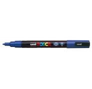 Posca PC-3M Marcador de Pintura - Punta Conica 0.9-1.3mm - Tinta Base al Agua - Resistente a la Luz - No Permanente - Color Azul