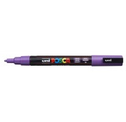 Posca PC-3M Marcador de Pintura - Punta Conica de 0.9-1.3mm - Tinta Base al Agua - Resistente a la Luz - Color Violeta