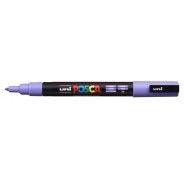 Posca PC-3M Marcador de Pintura - Punta Conica de Poliester 0.9-1.3mm - Tinta Base al Agua - Resistente a la Luz - Color Lila