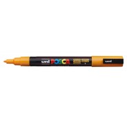 Posca PC-3M Marcador de Pintura - Punta Conica de Poliester 0.9-1.3mm - Tinta Base al Agua - Resistente a la Luz - No Permanente - Color Naranja Medio