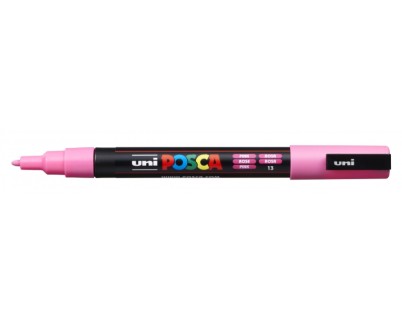 Posca PC-3M Marcador de Pintura - Punta de Poliester Conica 0.9-1.3mm - Tinta Base al Agua - Resistente a la Luz - Color Rosa