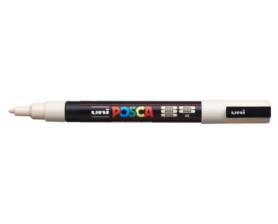 Posca PC-3M Marcador de Pintura - Punta de Poliester Conica 0.9-1.3mm - Tinta Base al Agua - Resistente a la Luz - No Permanente - Color Beige