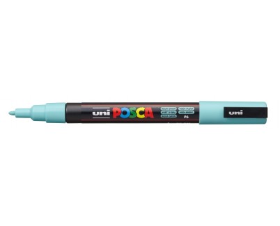 Posca PC-3M Marcador de Pintura - Punta de Poliester Conica 0.9-1.3mm - Tinta Base al Agua - Resistente a la Luz - No Permanente - Ideal para Carteleria y Decoracion - Color Verde Marino