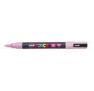 Posca PC-3ML Marcador de Pintura - Punta Conica de Poliester 0.9-1.3mm - Tinta Base al Agua - Resistente a la Luz - No Permanente - Color Rosa