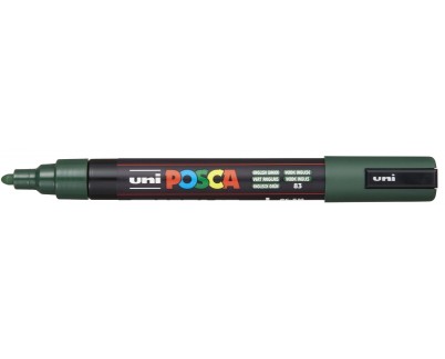 Posca PC-5M Marcador de Pintura Base al Agua - Punta de Bala 1.8-2.5mm - Ancho de Trazo 1.8-2.5mm - Resistente a la Luz - Color Verde Ingl&eacute;s