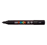 Posca PC-5M Marcador de Pintura - Punta de Bala 1.8-2.5mm - Tinta Base al Agua - Resistente a la Luz - Color Negro