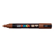 Posca PC-5M Marcador de Pintura - Punta de Bala 1.8-2.5mm - Tinta Base al Agua - Resistente a la Luz - No Permanente - Color Marrón