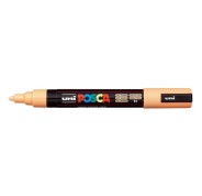 Posca PC-5M Marcador de Pintura - Punta de Bala 1.8-2.5mm - Tinta Base al Agua - Resistente a la Luz - No Permanente - Color Naranja Claro