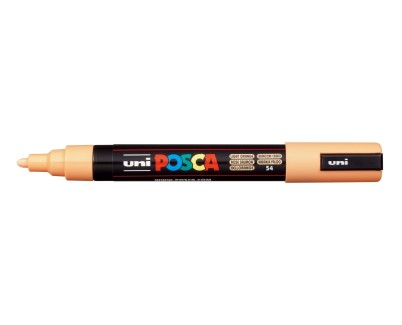 Posca PC-5M Marcador de Pintura - Punta de Bala 1.8-2.5mm - Tinta Base al Agua - Resistente a la Luz - No Permanente - Color Naranja Claro