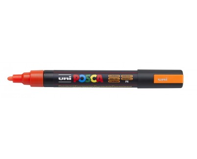 Posca PC-5M Marcador de Pintura - Punta de Bala 1.8-2.5mm - Tinta Base al Agua - Resistente a la Luz - No Permanente - Color Naranja