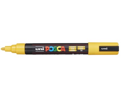 Posca PC-5M Marcador de Pintura - Punta de Poliester 1.8-2.5mm - Tinta Base al Agua - Resistente a la Luz - Color Ocre
