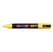 Posca PC-5M Marcador de Pintura - Punta de Poliester 1.8-2.5mm - Tinta Base al Agua - Resistente a la Luz - No Permanente - Color Amarillo