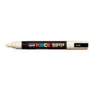 Posca PC-5M Marcador de Pintura - Punta de Poliester 1.8-2.5mm - Tinta Base al Agua - Resistente a la Luz - No Permanente - Color Marfil